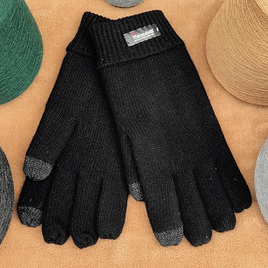 Amazon.com: BRUCERIVER Men Pure Wool Knitted Gloves with